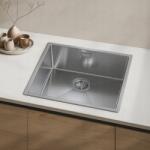VELAZO Egymedencés Mosogató Acél 44X44CM Inox - Könnyen Tisztítható (4444)