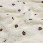  Kabát anyag TEDDY EMBROIDERY Mini ecru