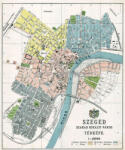  Szeged Szabad Királyi város térképe fakeretben