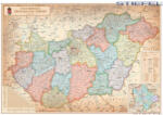 Stiefel Magyarország közigazgatása különleges színezésű iskolai földrajzi falitérkép - stiefelbolt - 49 990 Ft