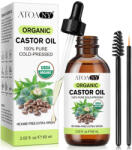 NOVA KISS Ulei de Ricin Organic, 100% Pur, Extra Virgin, Fara Hexan, 60 ml