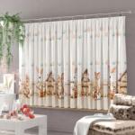 Wisan Gyönyörű húsvéti fátyol függöny nyomtatott színes nyuszi 150 cm méter (AWAD777150)