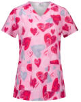 B-well Bluza medicala roz - Love is in the air