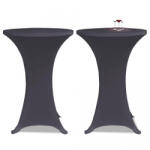 VidaXL Husă elastică pentru masă, 70 cm, antracit, 2 buc (131429)