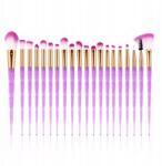 Ecarla Professzionális sminkecsetek nagy szett 20 db-os lila PZ39 (PZ39)