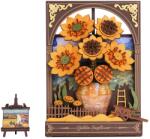 Robotime Arany napraforgó ledes dekor - 266db-os 3D fa kirakó TH002 ROWOOD