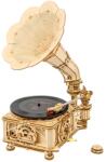 Robotime Klasszikus gramofon elektromos és kézi hajtással- 424db-os 3D fa modell - LKB01D ROKR