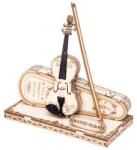 Robotime ROKR 3D puzzle lézervágott modell hegedű tokkal vonóval - 62db-os TG604K