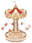 Robotime ROKR 3D lézervágott fa zenélő és mozgó körhinta - 289db-os EA02