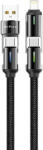 DeTech Кабел за данни DeTech DE-55UCI, 4в1 USB-Lightning/Type-C Type-C - Type-C Type-C - Lightning, 1.0m, Черен - 40536 (40536)