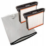  Set Sac Textil Reutilizabil 30L cu Fermoar și 2 Filtre Poliester pentru Aspiratoare Industriale Bosch, Starmix, Metabo (TRS1-3771-CS-N)