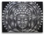 Cotomag Set 4 Tablouri Buddha Mandala - Gri 40 x 30 cm