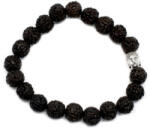 Cotomag Bratara Rudraksha Buddha Bangle Mala - Negru