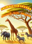 Cotomag Carte de Colorat Animale din Savana: Coloreaza-Scrie-Raspunde / Carte de Colorat cu Activitati Pentru Copii de 4-10 Ani Carte de colorat