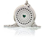 Cotomag Colier Bijuterii Aromaterapie - Inima cu Diamante 30 mm