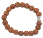 Cotomag Bratara Rudraksha Buddha Mala - Natural
