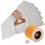  Set 5 Saci din Microfibră și Filtru Cartuș Ranforsat pentru Aspiratoare Karcher WD2, WD3, MV3 (TRS1-3957-CS1-N)