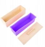  Diy Téglalap Alakú Szilikon Szappan Készítő Forma 1200ML (JY34624)