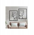 Wisan Modern kép geometrikus arcok 2 elem fekete 100x125cm (AWCUS015B)