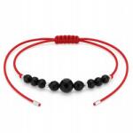  Fekete Turmalin karkötő ezüst 925 zsinóros védő talizmán