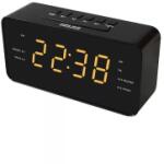 Bravo digitális ébresztőóra rádióval, fekete-sárga (B-5185Y) (B-5185Y)