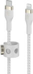 Belkin BOOST CHARGE PRO Flex USB-C to LTG, Braided Silicone Cable - 2M - White