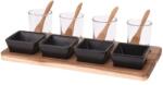 Excellent Houseware étvágygerjesztő szett, juharfa/porcelán, 30x15x1, 5 cm, barna/fekete (KO-278000540)