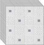 NEXTLY 20 db 3D NEXTLY öntapadós tapéta szett, falra vagy mennyezetre, vízálló, állítható, erős ragasztóval, könnyen felhelyezhető, 9, 8 m2 fedettség, 70x70 cm, modern design, ezüstfehér, kód 7373-30 (s20tpt