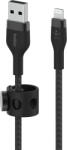 Belkin BOOST CHARGE PRO Flex USB-A to LTG, Braided Silicone Cable - 3M - Black