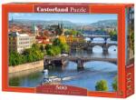 Castorland Пъзел Castorland от 500 части - Гледка към мостовете на Прага (B-53087)