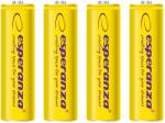 Esperanza Ni-MH AA 2000mAh újratölthető elemek, 4 darab, sárga (73334)