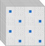 NEXTLY 30 db 3D NEXTLY öntapadós tapéta szett, falra vagy mennyezetre, vízálló, állítható, erős ragasztó, könnyen felhelyezhető, fedett terület 14, 7 m2, 70x70 cm, modern design, fehér-kék, kód 7373-26 (s30t