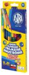 Astra Háromszög alakú színes ceruza készlet hegyezővel, Astra, 24 szín, 12 db (AS312113001)