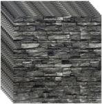 NEXTLY 100 x 3D NEXTLY öntapadós tapéta készlet, falra vagy mennyezetre, vízálló, állítható, erős ragasztó, könnyen felszerelhető, lefedettség 53 nm, 70x77 cm, tégla kivitel, szürke-fekete, kód 23 (s100tpt23