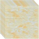 NEXTLY 40 db 3D NEXTLY öntapadós tapéta szett, falra vagy mennyezetre, vízálló, állítható, erős ragasztó, könnyen felszerelhető, lefedettség 21, 2 nm, 70x77 cm, modern dizájn, sárga-fehér, kód 59 (s40tpt59ma