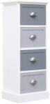 vidaXL Страничен шкаф 35x30x90 см дърво пауловния (284078)