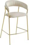 Artool Konyha/bárszék, Artool, Badia, bársony, acél, bézs és arany, 46x45x94 cm