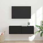 vidaXL TV стенен шкаф 98 x 31 x 29, 5 см Черно Инженерна дървесина (892231)