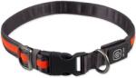Dog Fantasy Dog Fantasy USB LED zgardă din nailon iluminată S-M portocalie 35-50 cm