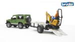 BRUDER 02593 Land Rover с ремарке и JCB микробагер (02593)