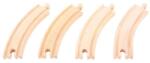 Bigjigs Toys Sine circulare lungi 17 cm 4 buc (DDBJT102) Trenulet