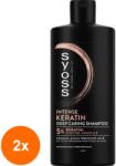 Syoss Set 2 x Sampon Syoss Intense Keratin, pentru Par Fragil, 440 ml