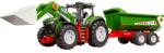 BRUDER Tractor ROADMAX cu încărcător frontal și vehicul (03452)
