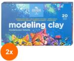 KOH-I-NOOR Set 2 x Plastilina Koh-I-Noor, Pisici, 20 Culori, Cutie Carton, 400 g (HOK-2xKH-K1315 S20-P)