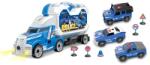 Wiky Camion de poliție cu 3 mașini cu șuruburi cu efecte 42 cm (WKW049398)
