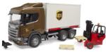 BRUDER Camion Bruder Logistics Brother ScaniaSuper 560R UPS cu stivuitor (03582)
