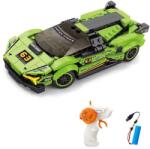 WIKY RC Építőkészlet Zöld RC autó távirányítóval 17 cm (WKW050868)