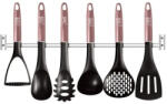 Berlinger Haus I-Rose Collection 7 részes nylon konyhai eszköz készlet fali tartóval (BH-6329)