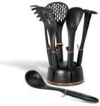 Berlinger Haus Black Rose Collection 7 részes nylon konyhai eszköz készlet állvánnyal (BH-6209AN)