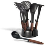Berlinger Haus Ebony Rosewood Line 7 részes nylon konyhai eszköz készlet állvánnyal (BH-6229)